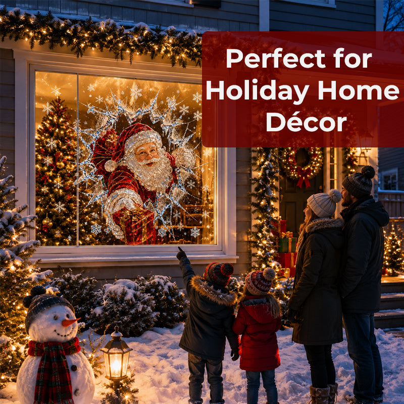 Crystal Santa Claus Window Decoration