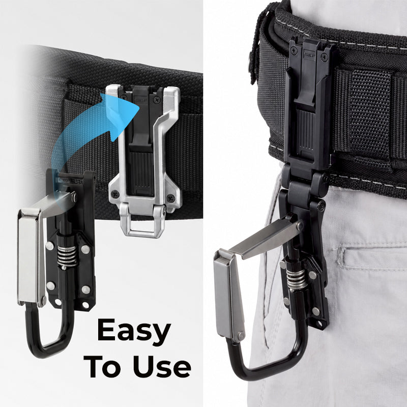Quick-Release Electrical Tape Holder | Folding Belt Clip for Electricians & Contractors