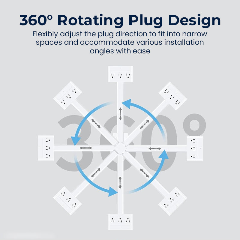 360° Rotating Telescopic Power Extension Socket