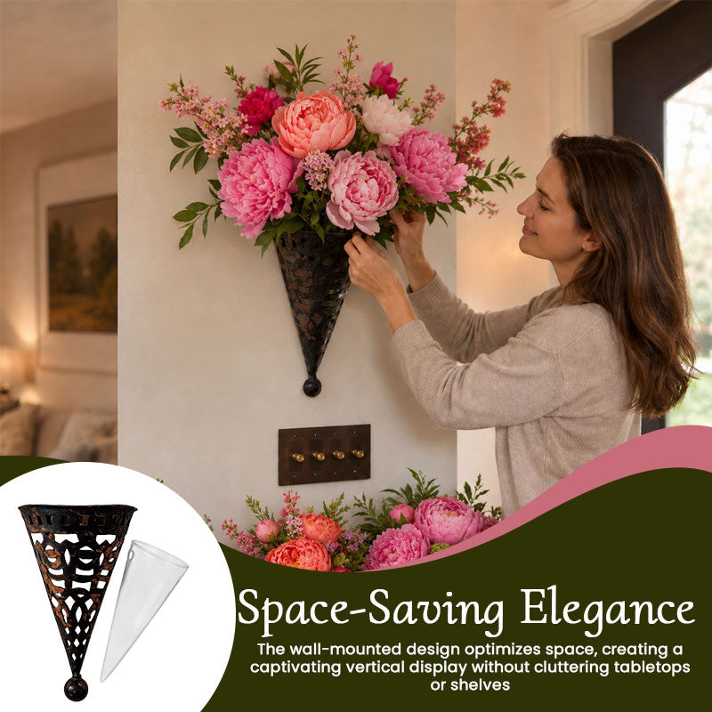 Wall-Mounted Plant Vase Decor