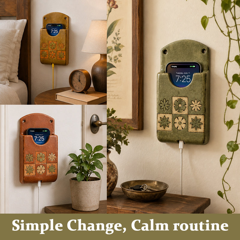 Vintage Wall-Mounted Phone Holder – Decorative Phone Dock