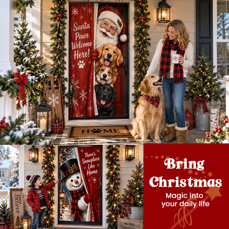 Santa Claus Holiday Welcome Door Curtain（High Elasticity）