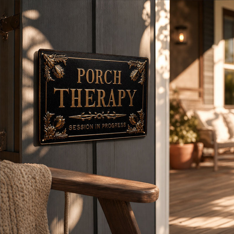 🪑 Porch Therapy Metal Sign
