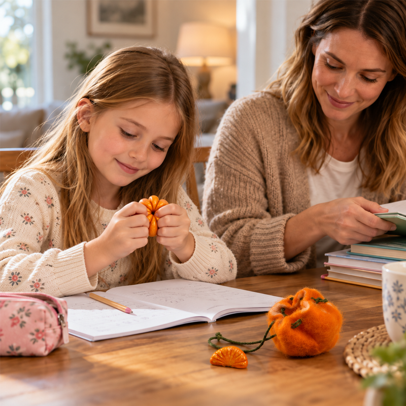 Fruit-Shaped Magnetic Squeeze Toy (Free Felt Bag Included)
