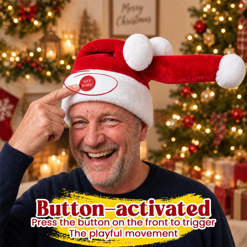 🎅 Animated Naughty Santa Hat | Funny Christmas Party Hat
