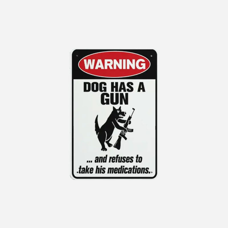 "Guard Dog" Humorous Warning Sign 🐶 — Give Your Neighbors Something to Talk About