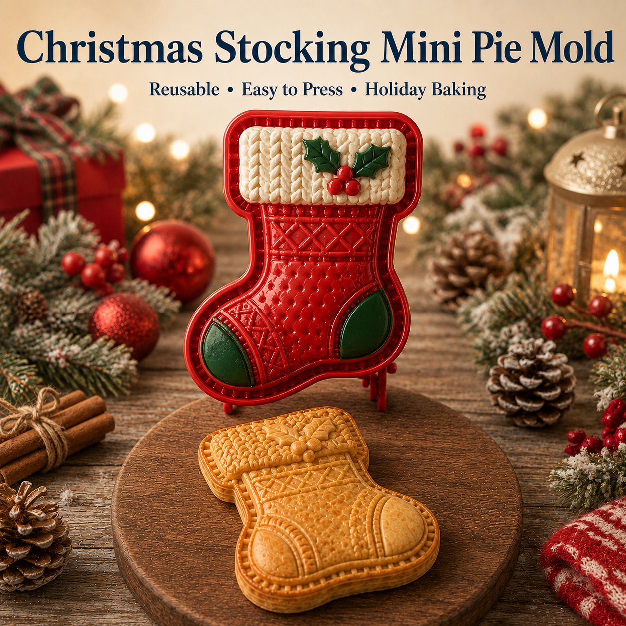 🎄 8-Design Christmas Mini Pie Mold Collection