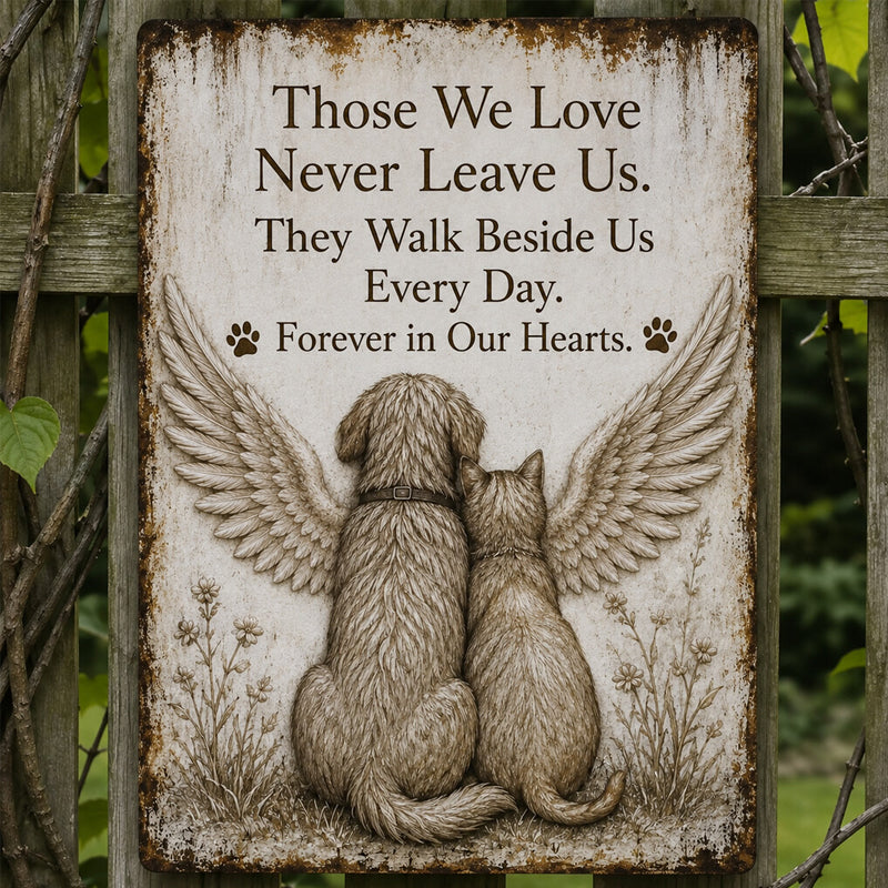 Pet Memorial Sign: Forever in Our Hearts