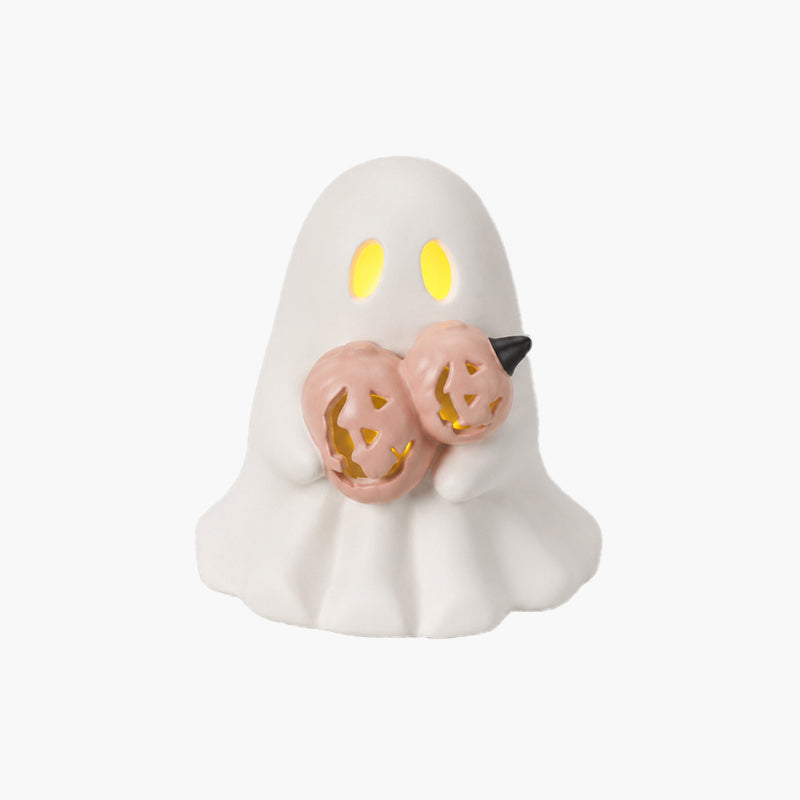 Luminous Ghost Ornament Set – Cozy Halloween LED Desktop Decor