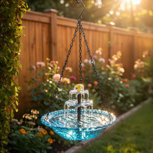 🔥🔥Spring Promotion 50% Off--Solar Cascade Hanging Bird Bath Fountain