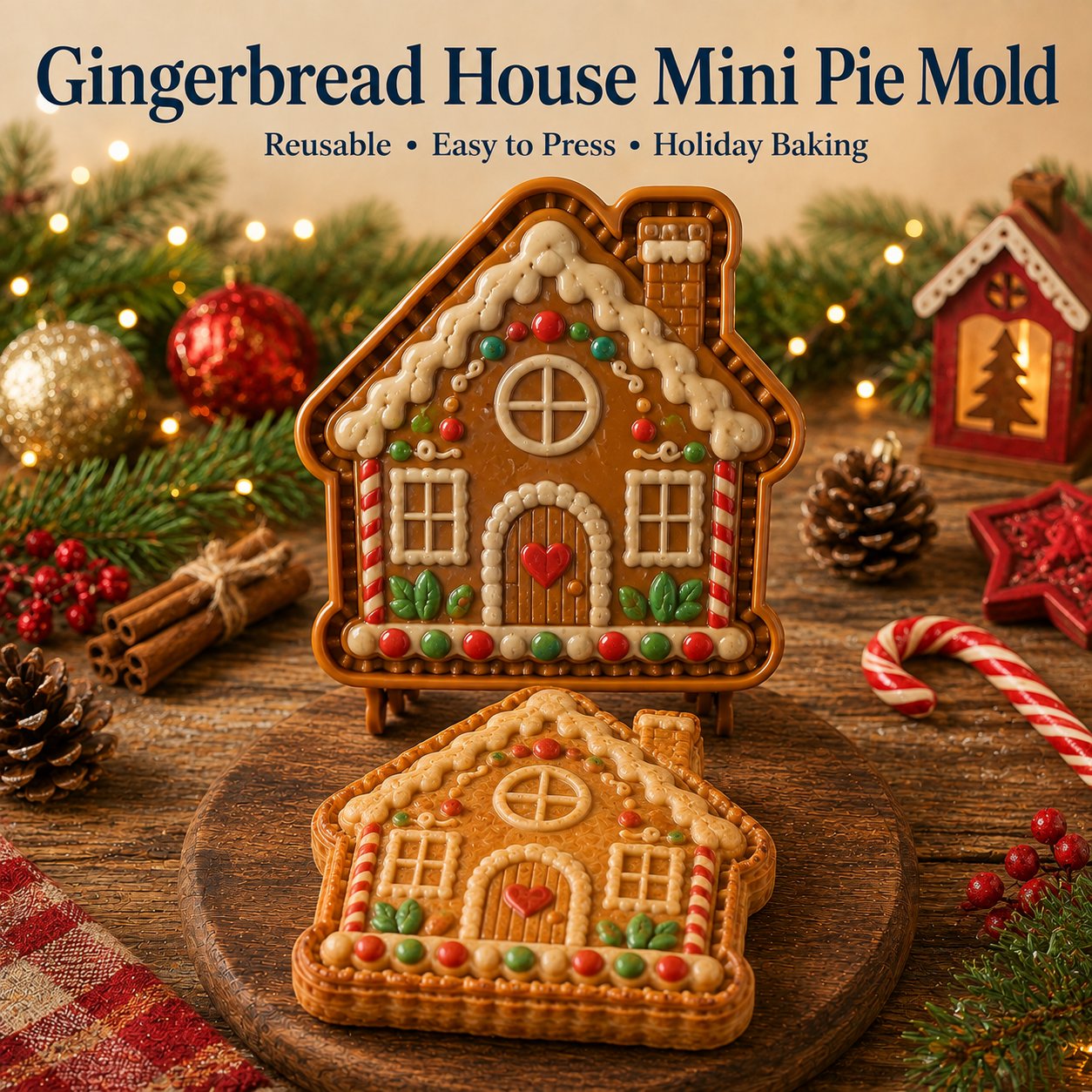 🎄 8-Design Christmas Mini Pie Mold Collection