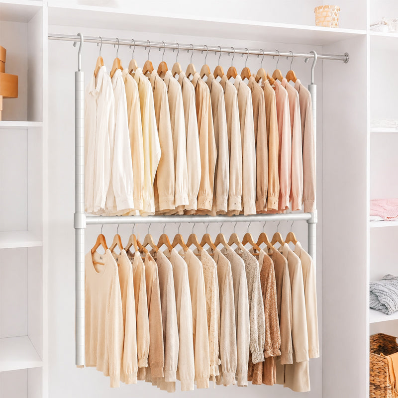🏠 No-Drill Expandable Clothes Rack