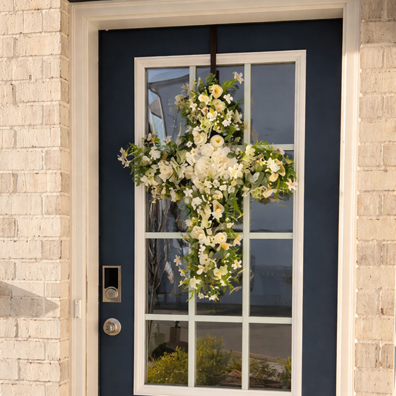 The "Faith in Bloom" Floral Cross Wreath: A Symbol of Hope & Spring