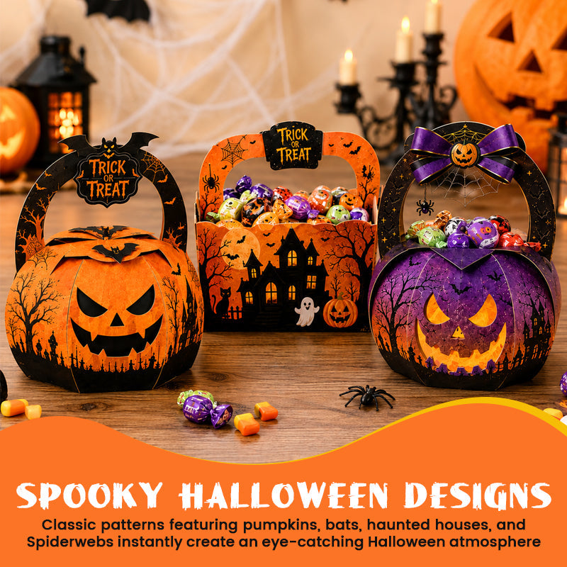 Halloween Creative Candy Box | Pumpkin Hand Gift Box-Trick or Treat Party Candy Basket