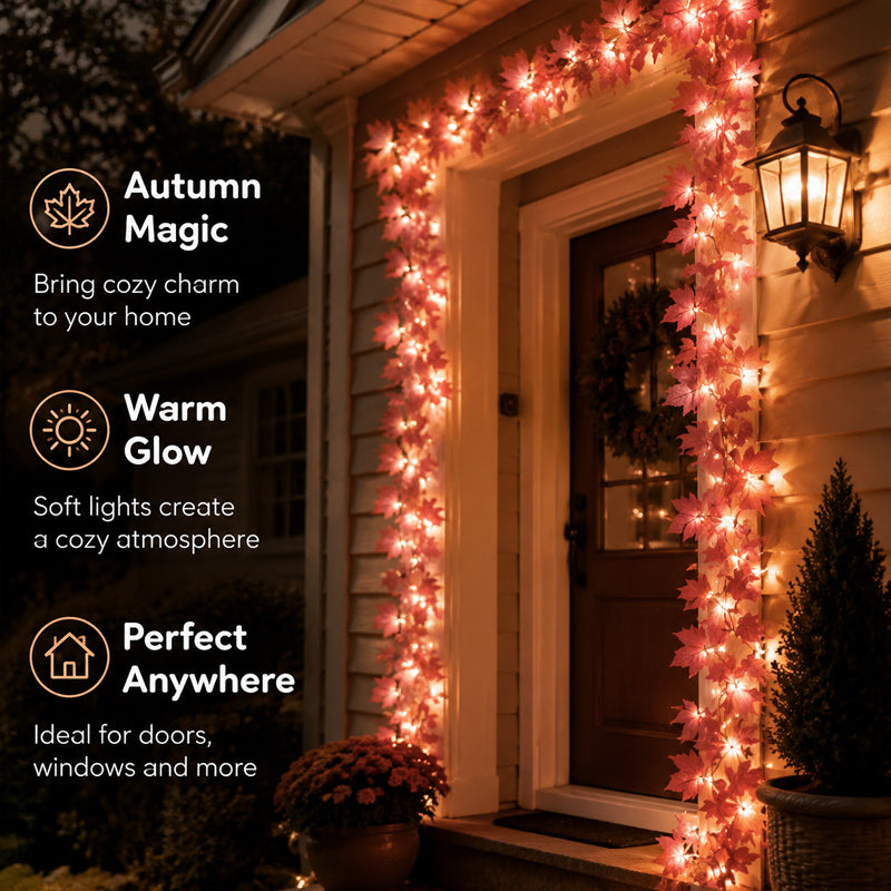 Autumn Maple Leaf String Lights