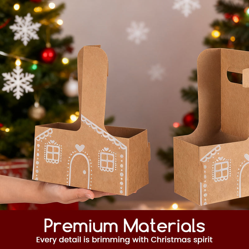🎅 Gingerbread House Christmas Gift Box / Cup Holder 🍪✨