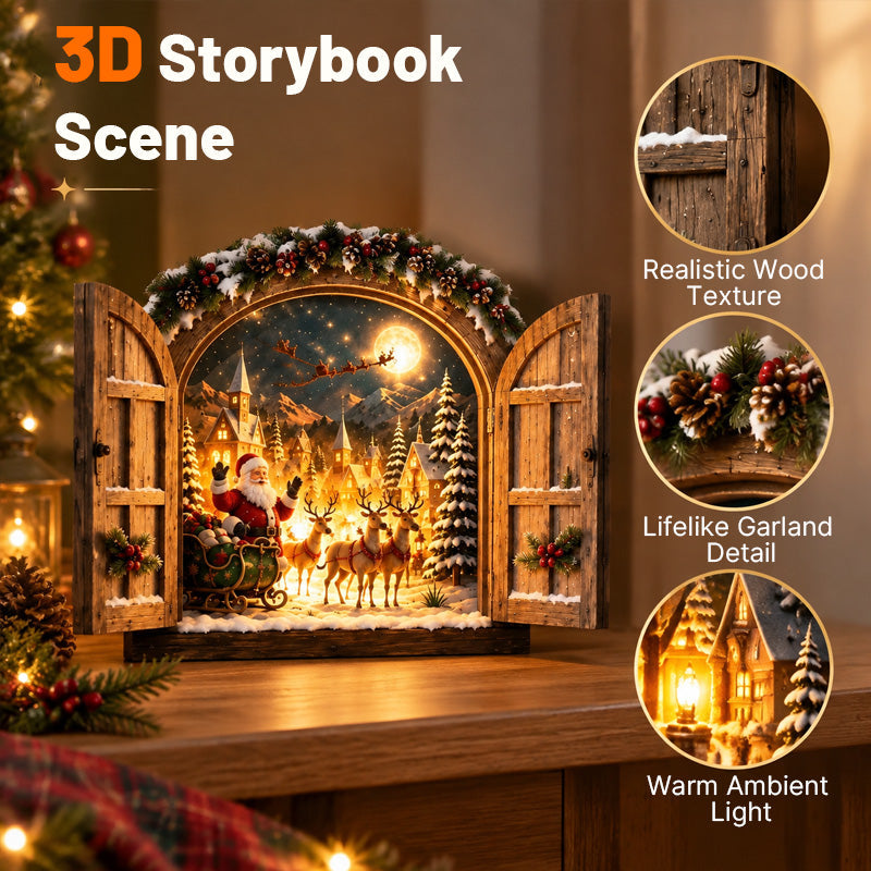 Christmas Window Village Decor