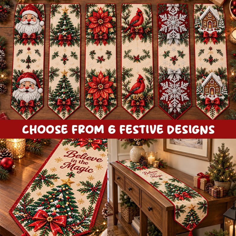 ✨ DIY Christmas Diamond Painting Table Runner Kit