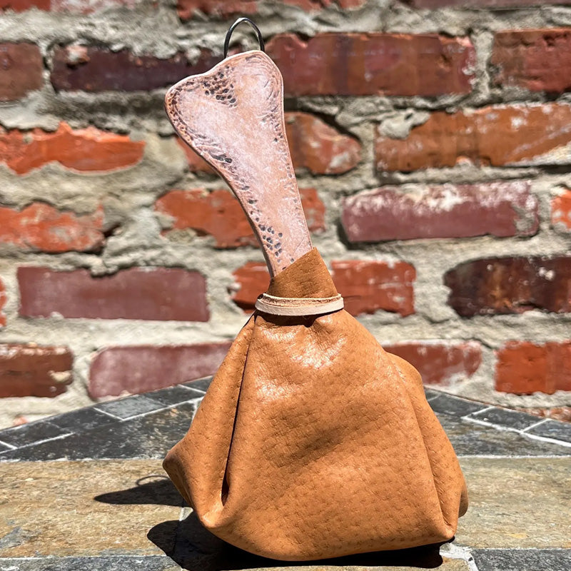 Leather Turkey Leg Pouch – Novelty Drumstick-Shaped Storage Bag