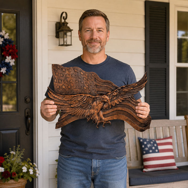 🦅🇺🇸 American Eagle & Flag Wall Décor – 250th Anniversary Patriotic Display