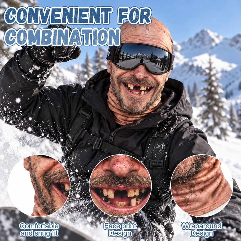 Funny Realistic Face Ski Mask – Hilarious Winter Party Gear for Outdoor Groups