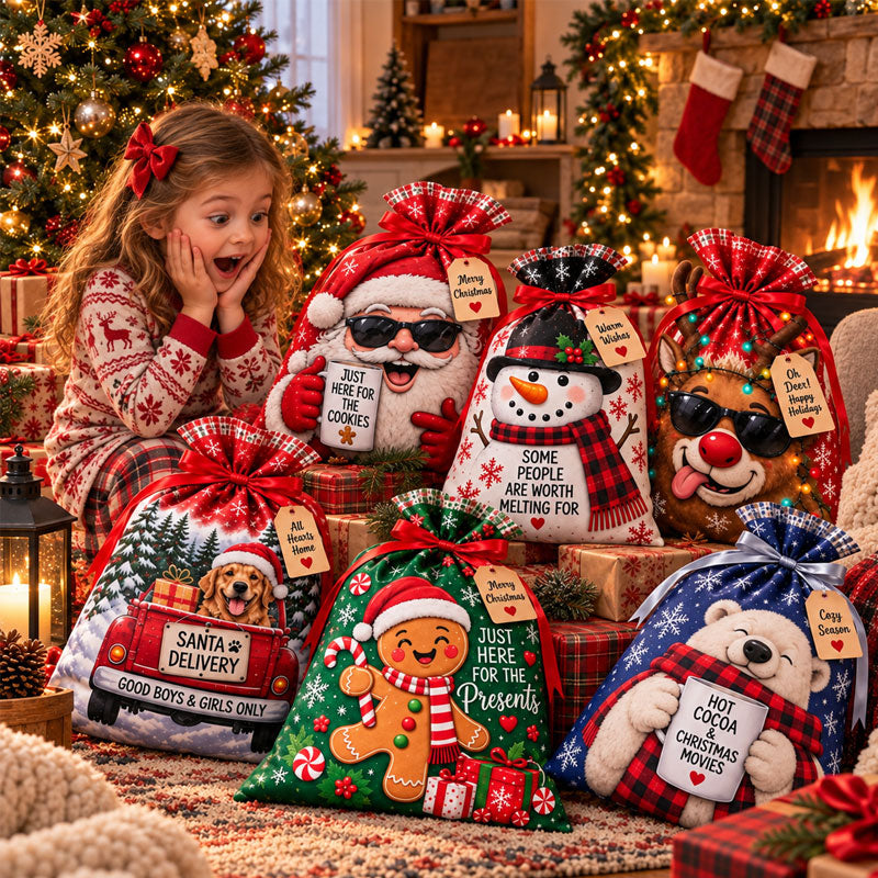 🎅Christmas Drawstring Gift Bags