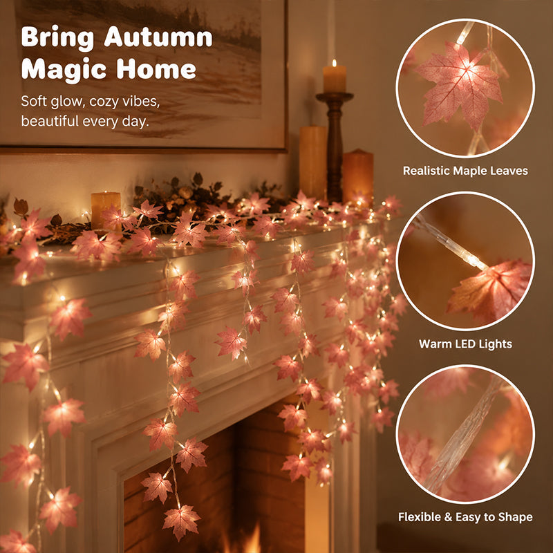 Autumn Maple Leaf String Lights