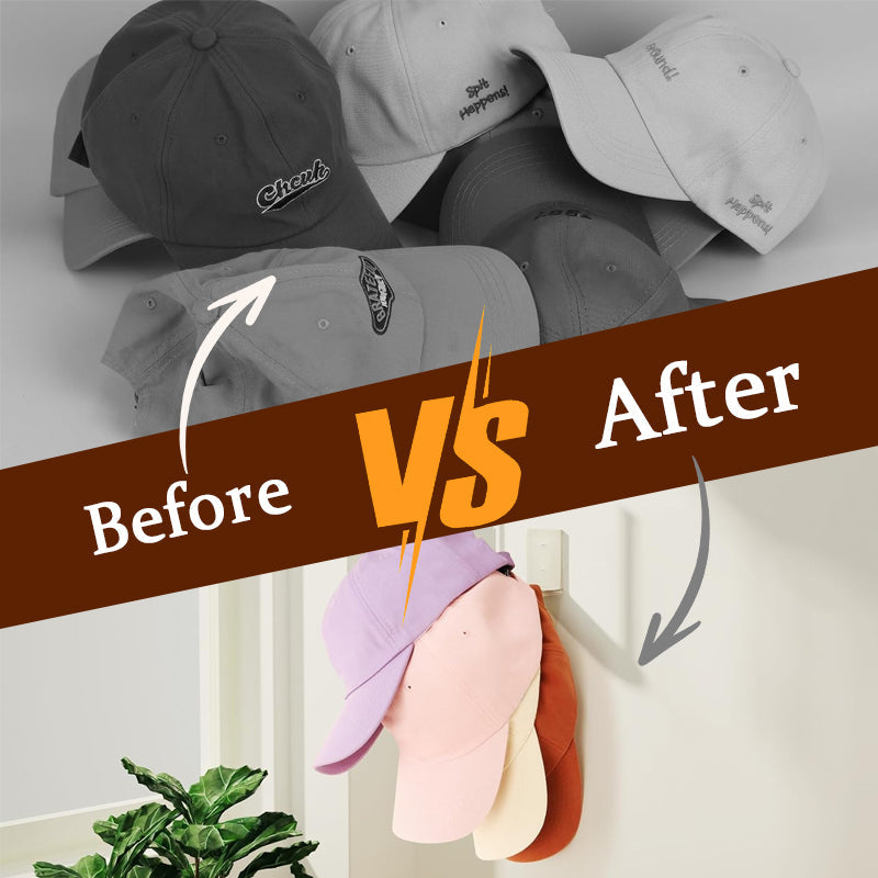 Drill-Free Wall Mounted Hat Rack – Self-Adhesive Baseball Cap Organizer