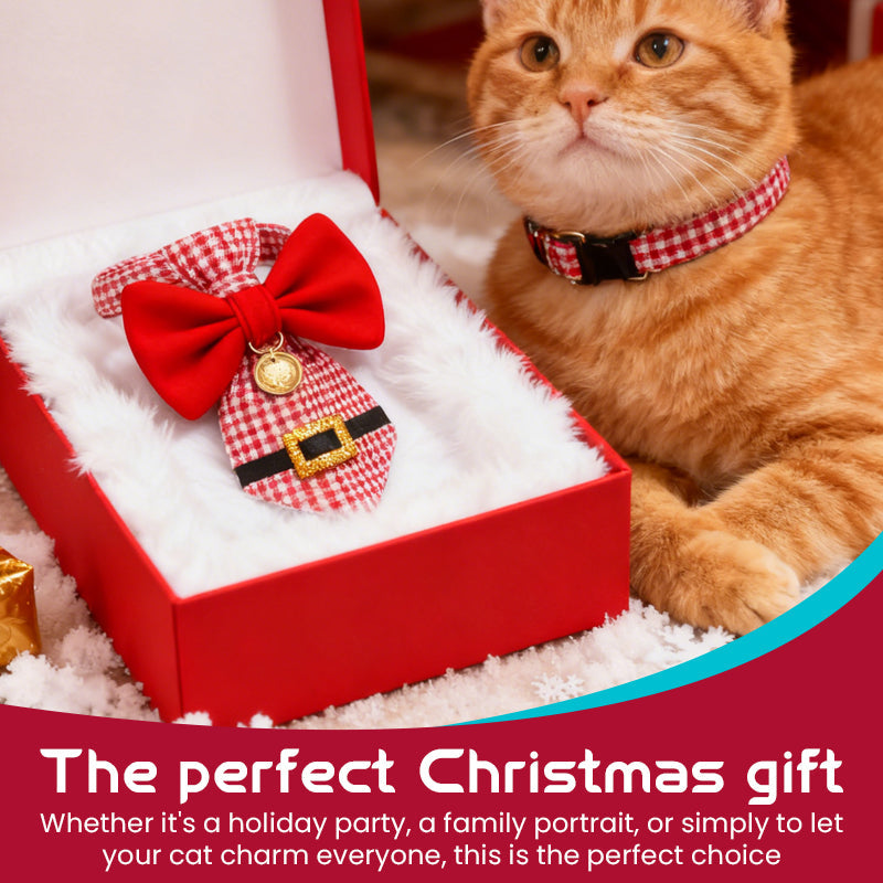 🎄 The "Purrfect" Holiday Tie: Dapper Cat Collars 🐱✨