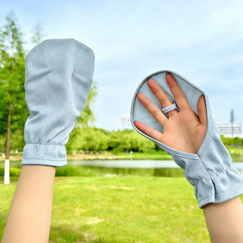 Ice Silk Thin Sun Protection Driving Gloves