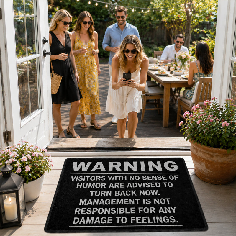 🚨"Warning" Funny Doormat😂