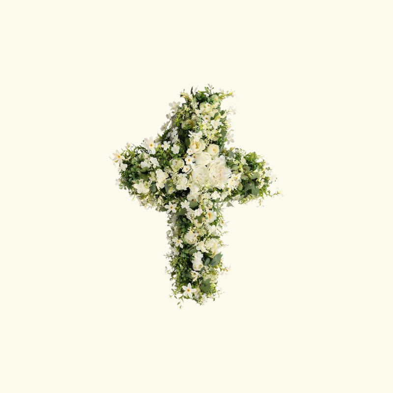 The "Faith in Bloom" Floral Cross Wreath: A Symbol of Hope & Spring