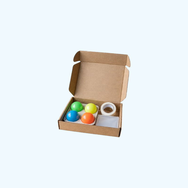 Glow Sticky Ball Set - Stress Relief & ADHD Focus Toy with No-Mark Protection! ✨🧠