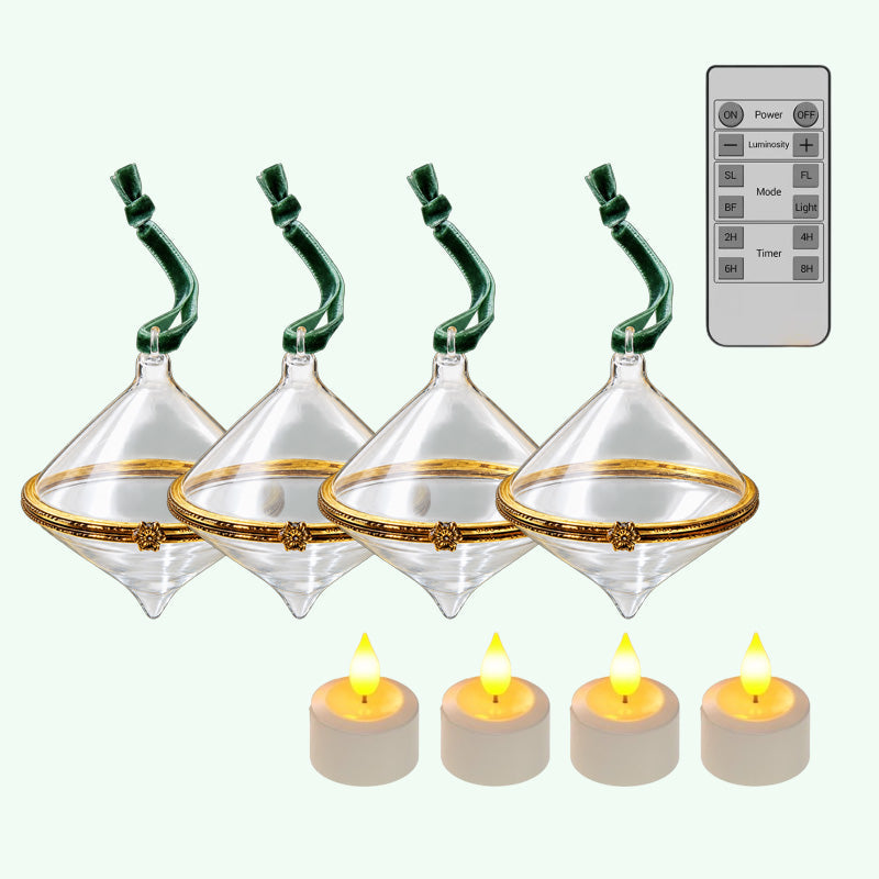 🎄 Vintage Transparent Christmas Tree Ornaments