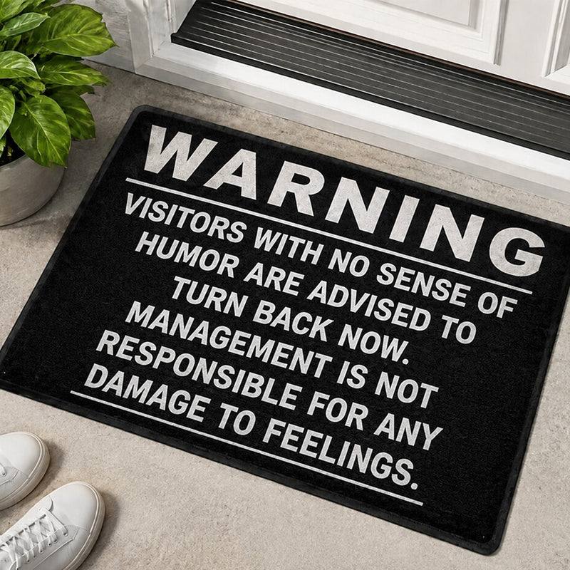 🚨"Warning" Funny Doormat😂