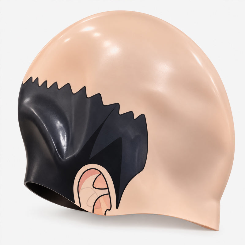Funny Realistic Bald Head Swim Cap
