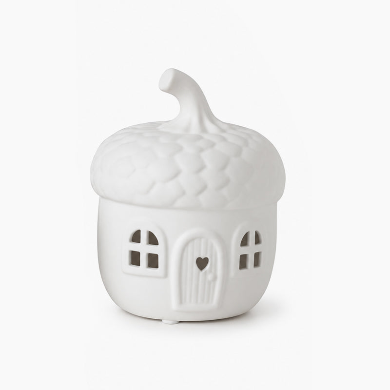Luminous Pumpkin Acorn House Set – Cozy Halloween LED Tabletop Decor