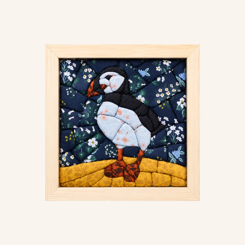 DIY Fabric Art Kit | No-Sew Fabric Mosaic Wall Art Craft with Frame & Tools