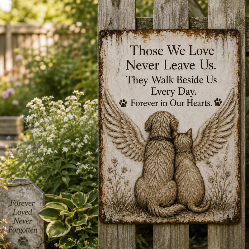 Pet Memorial Sign: Forever in Our Hearts