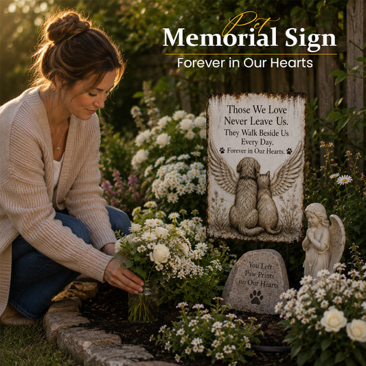 Pet Memorial Sign: Forever in Our Hearts