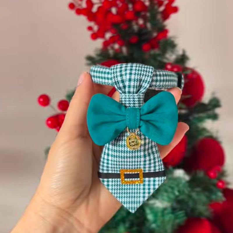 🎄 The "Purrfect" Holiday Tie: Dapper Cat Collars 🐱✨