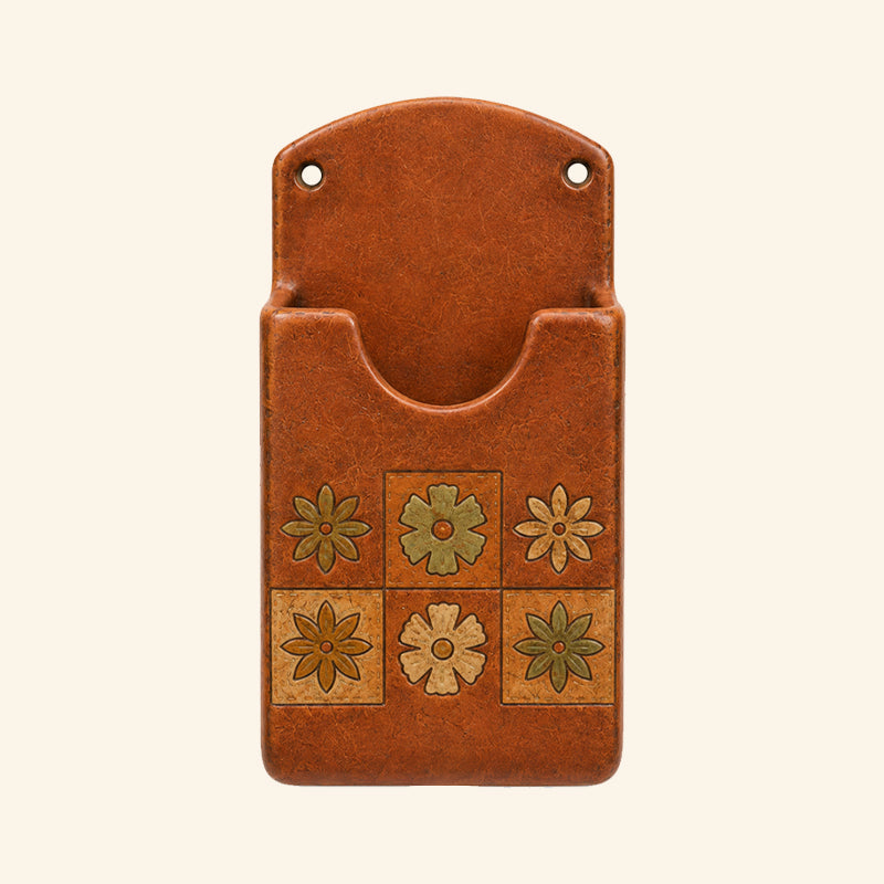 Vintage Wall-Mounted Phone Holder – Decorative Phone Dock