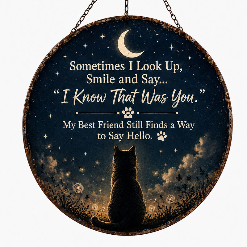 Pet Memorial Moon Hanging Ornament (Cat & Dog)