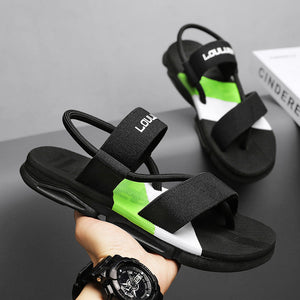 Color-block Double-strap Sandals for Men