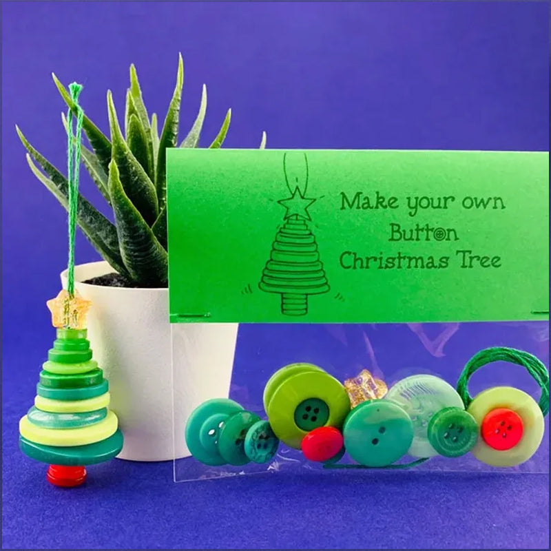 ☃️ DIY Button Snowman Ornament Kit