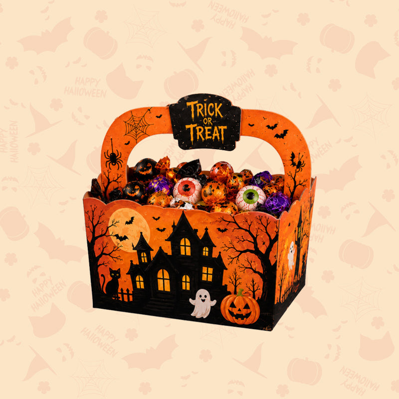 Halloween Creative Candy Box | Pumpkin Hand Gift Box-Trick or Treat Party Candy Basket