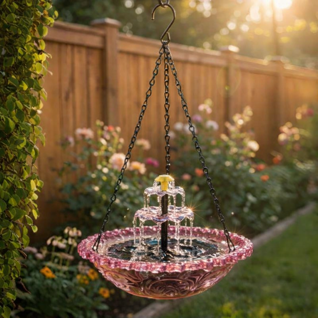 🔥🔥Spring Promotion 50% Off--Solar Cascade Hanging Bird Bath Fountain
