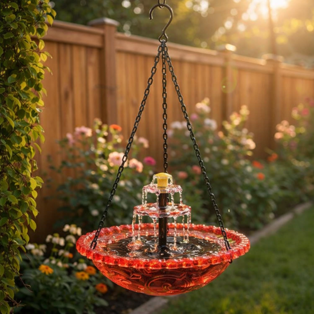 🔥🔥Spring Promotion 50% Off--Solar Cascade Hanging Bird Bath Fountain