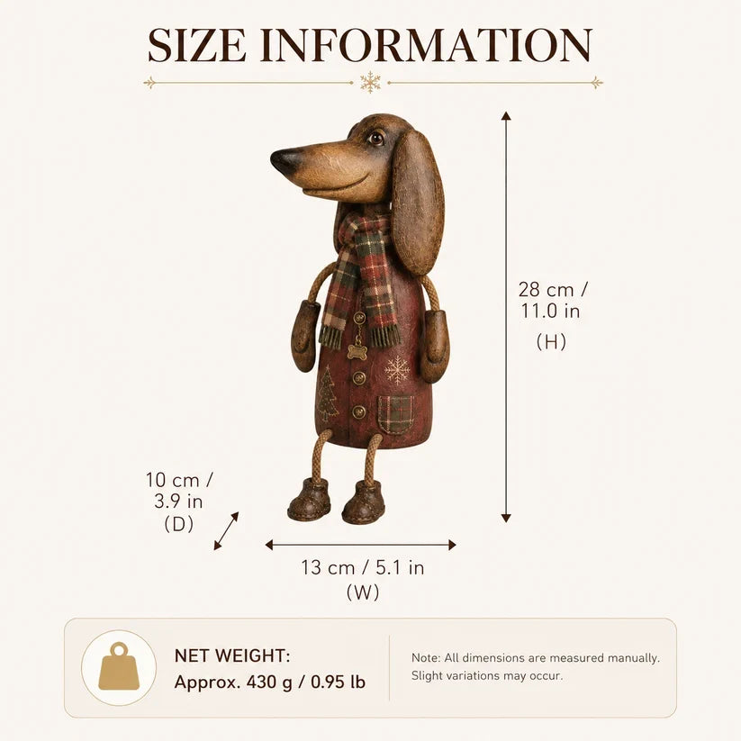 🏡Vintage Christmas Dachshund Shelf Sitter