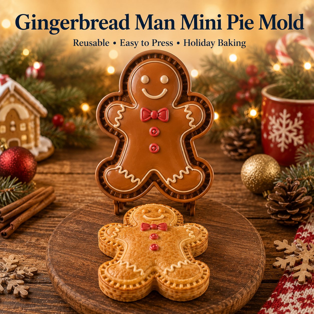 🎄 8-Design Christmas Mini Pie Mold Collection